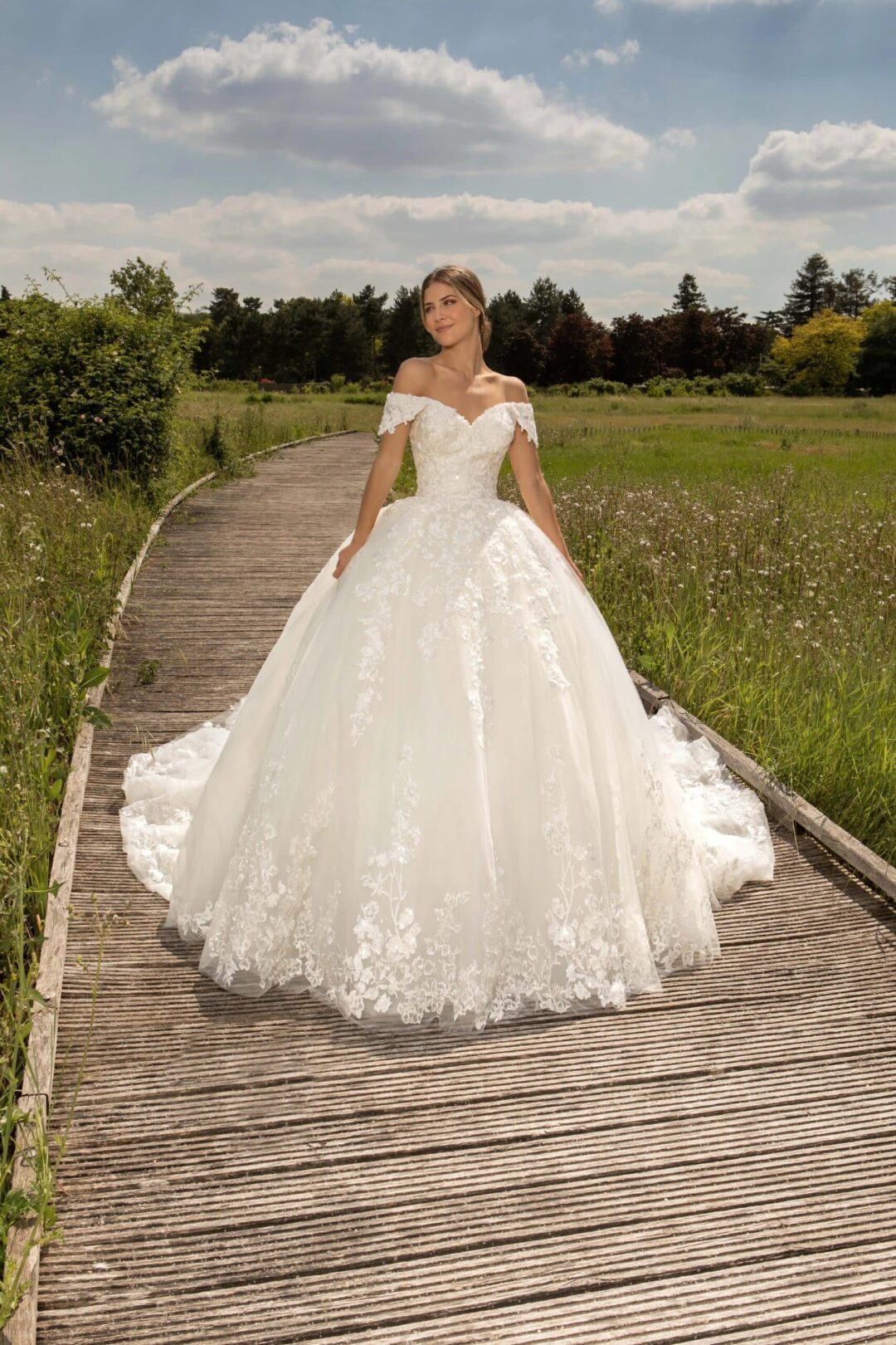 Robe de Mariée TRISSIA épaules nues "princesse"